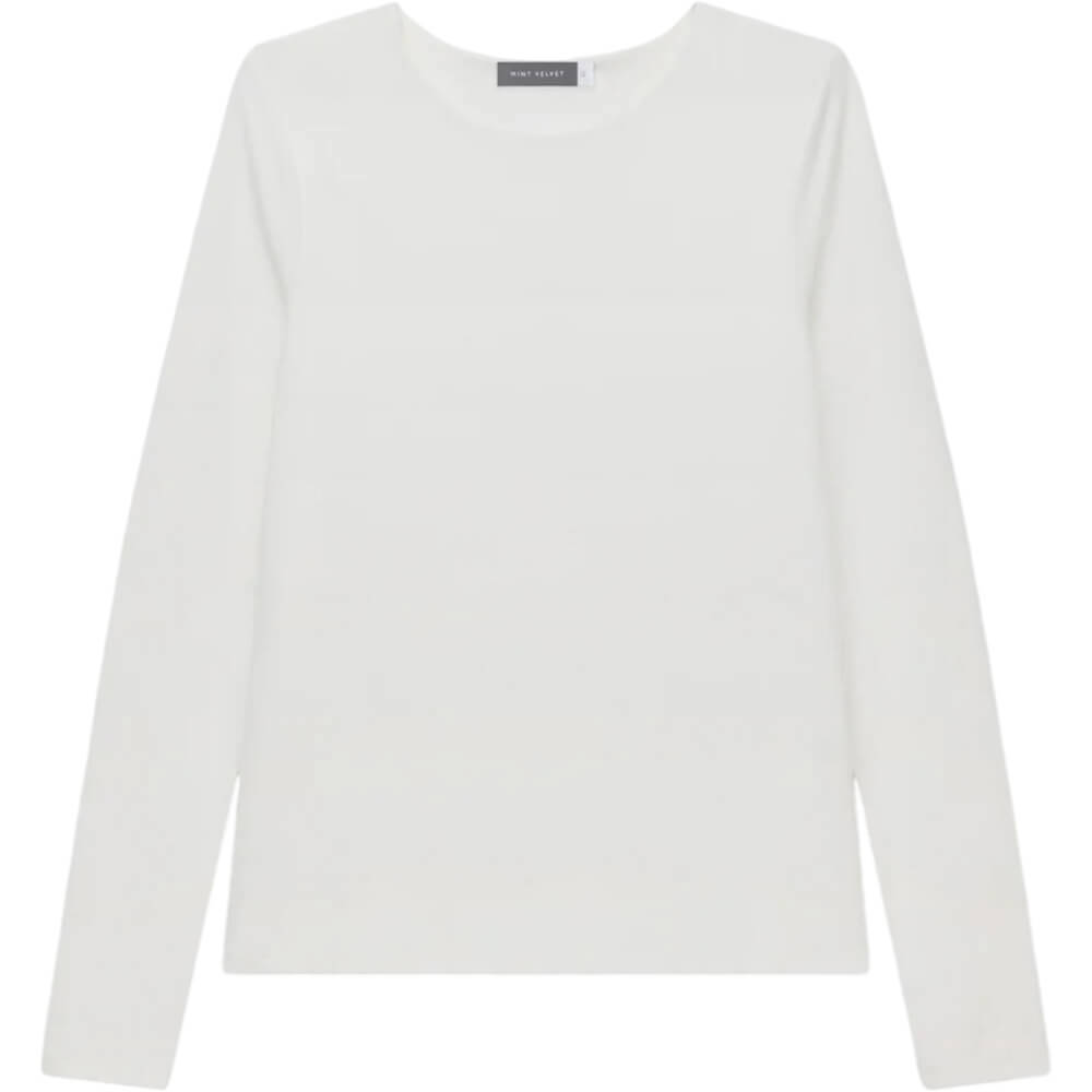 Mint Velvet White Layering Crew Neck Top